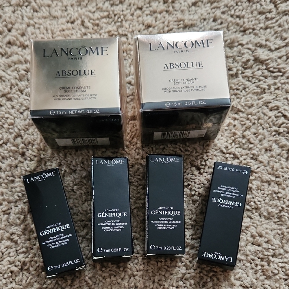 Lancome Absolue and Génifique Skincare Set - Black and Gold